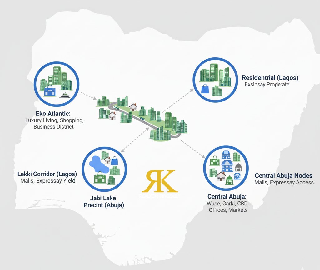 Real Estate major mixed-use hubs in Nigeria